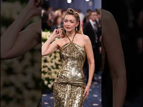 Gigi Hadid is a golden goddess at the 2025 Met Gala